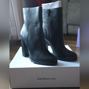 Aldo Women's Sleek Black Heeled Boots